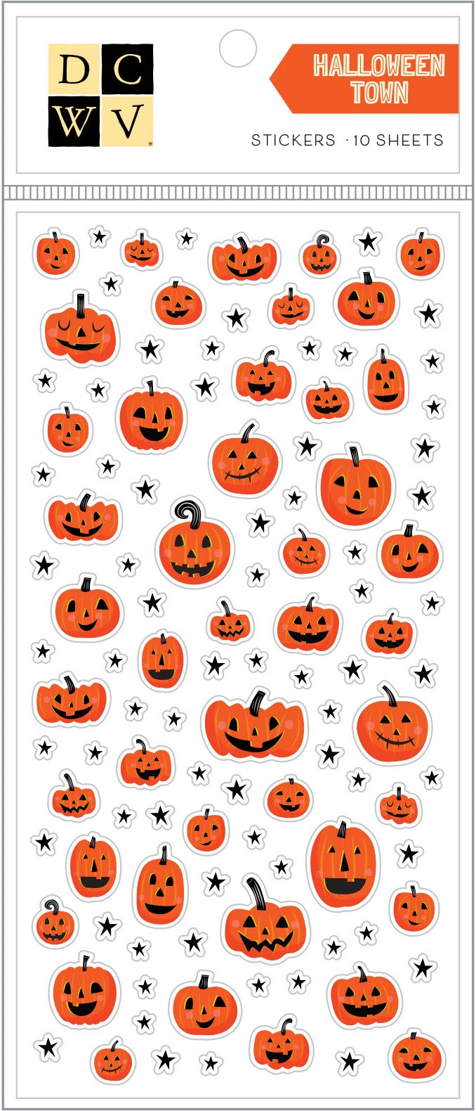 DCWV Fall Stickers 10/Sheets-Halloween Town W/Purple Foil