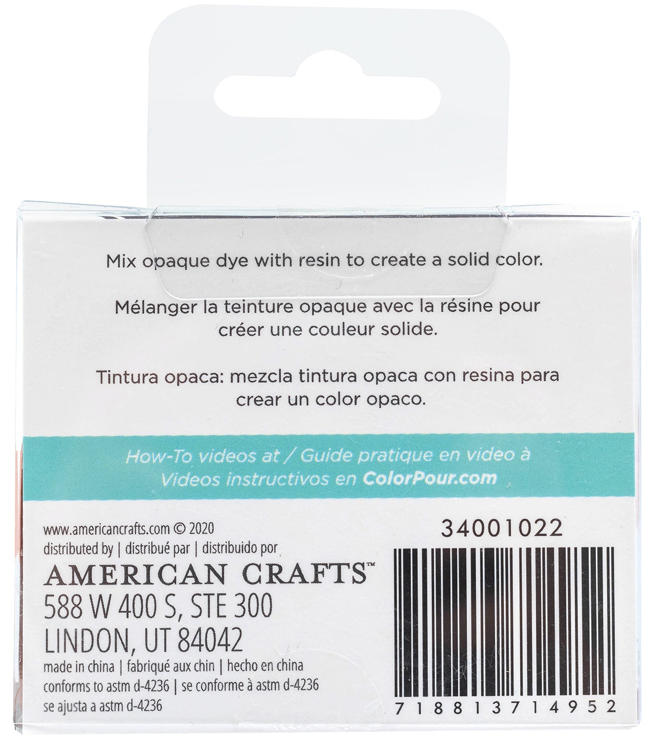 American Crafts Color Pour Resin Opaque Dye -Natural