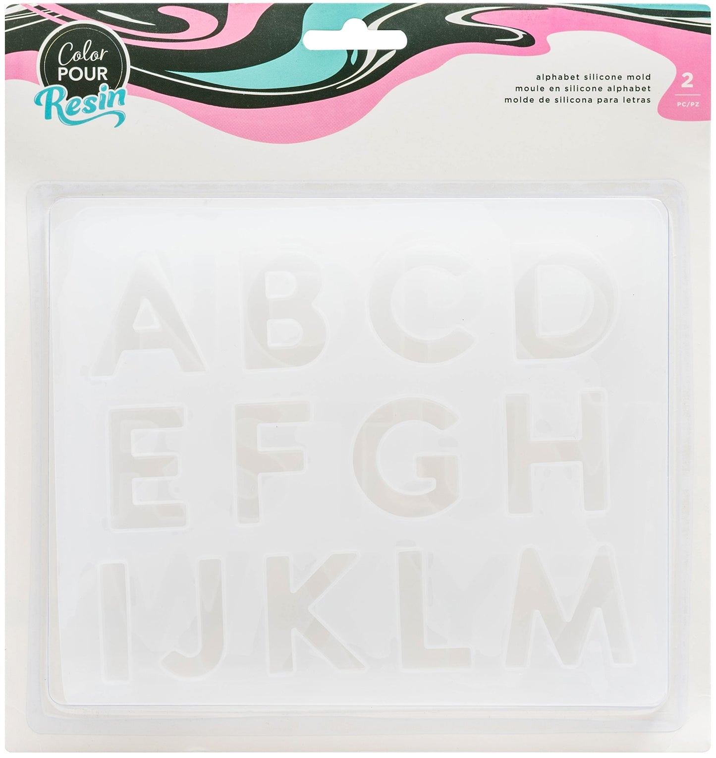 American Crafts Color Pour Resin Mold -Alphabet