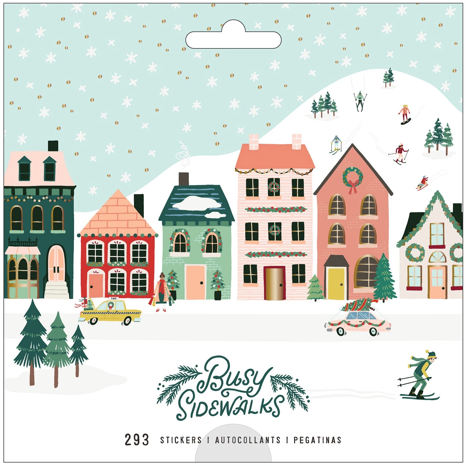 Busy Sidewalks Christmas Sticker Book - 293 Stickers