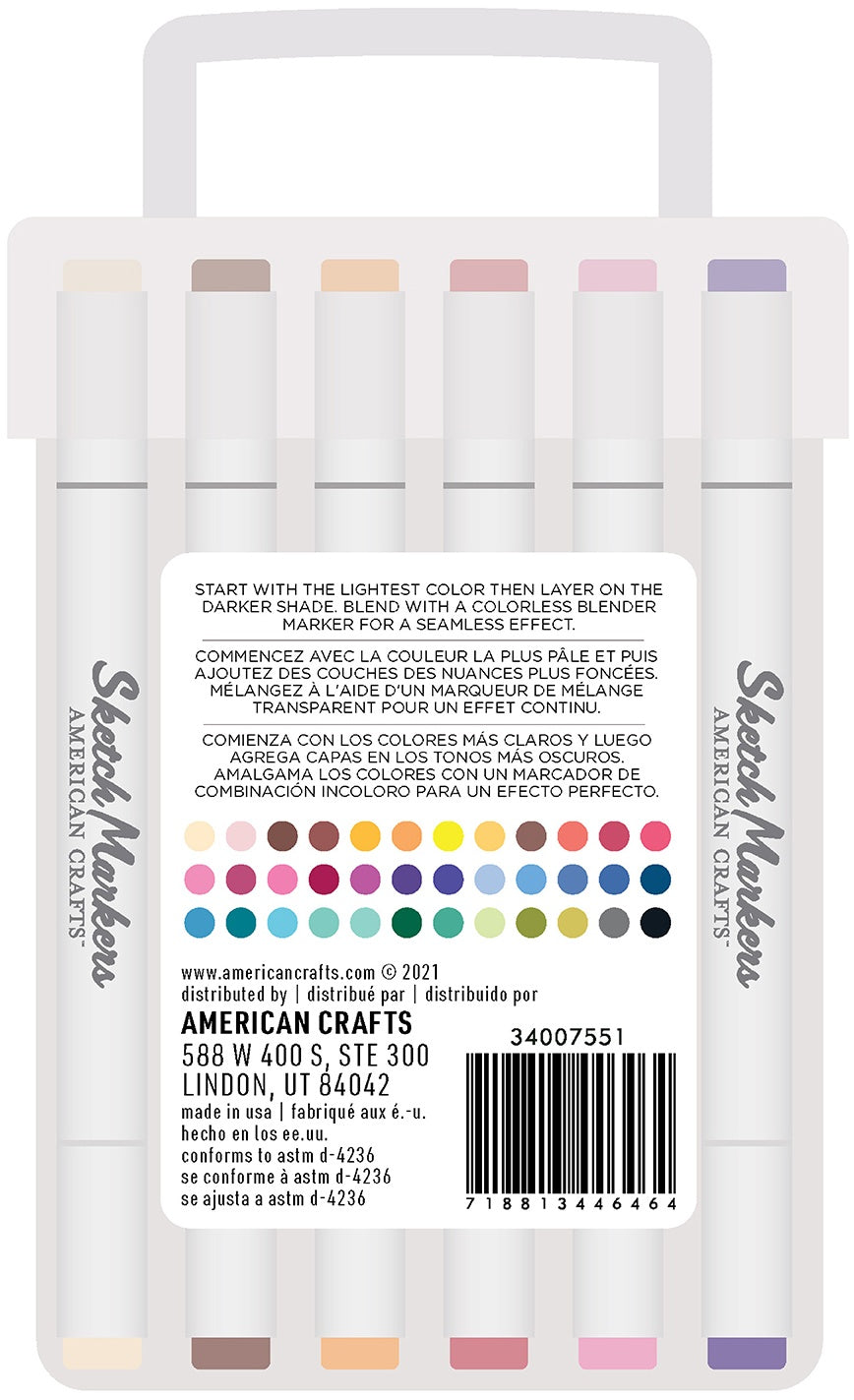 AC Sketch Markers Dual-Tip Alcohol Markers 36/Pkg-Assorted Colors