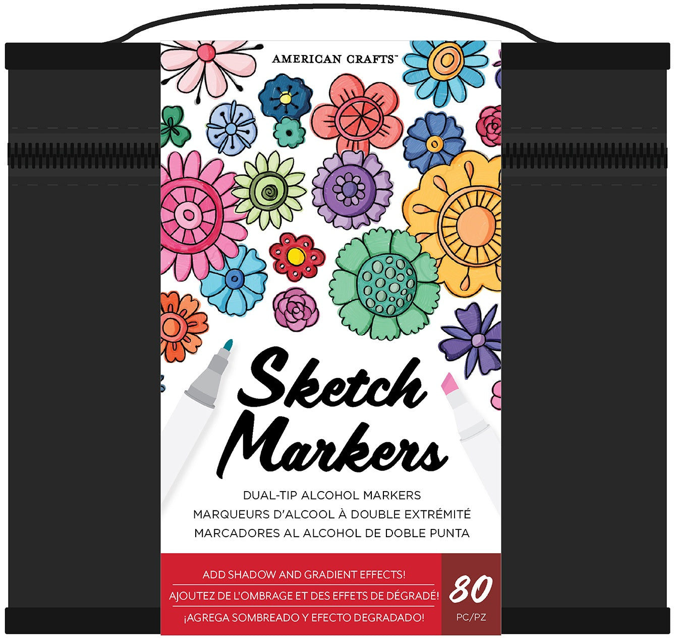 AC Sketch Markers Dual-Tip Alcohol Markers 80/Pkg-Assorted Colors