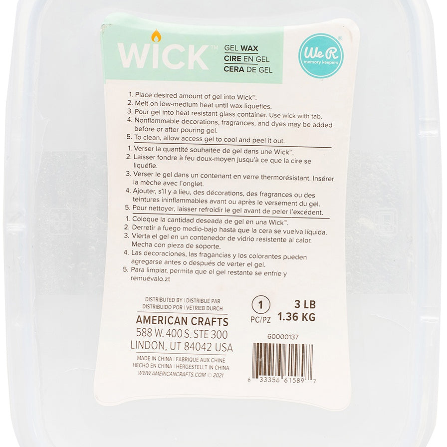 We R Makers Wick Gel Wax 3lb