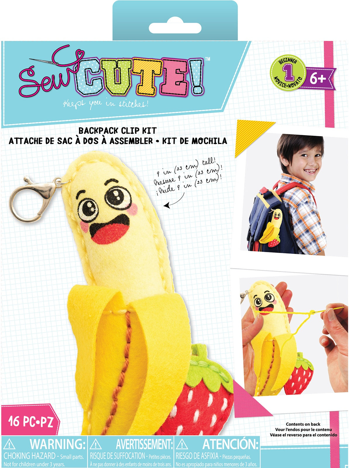 Colorbok Sew Cute Felt Keychain-Banana