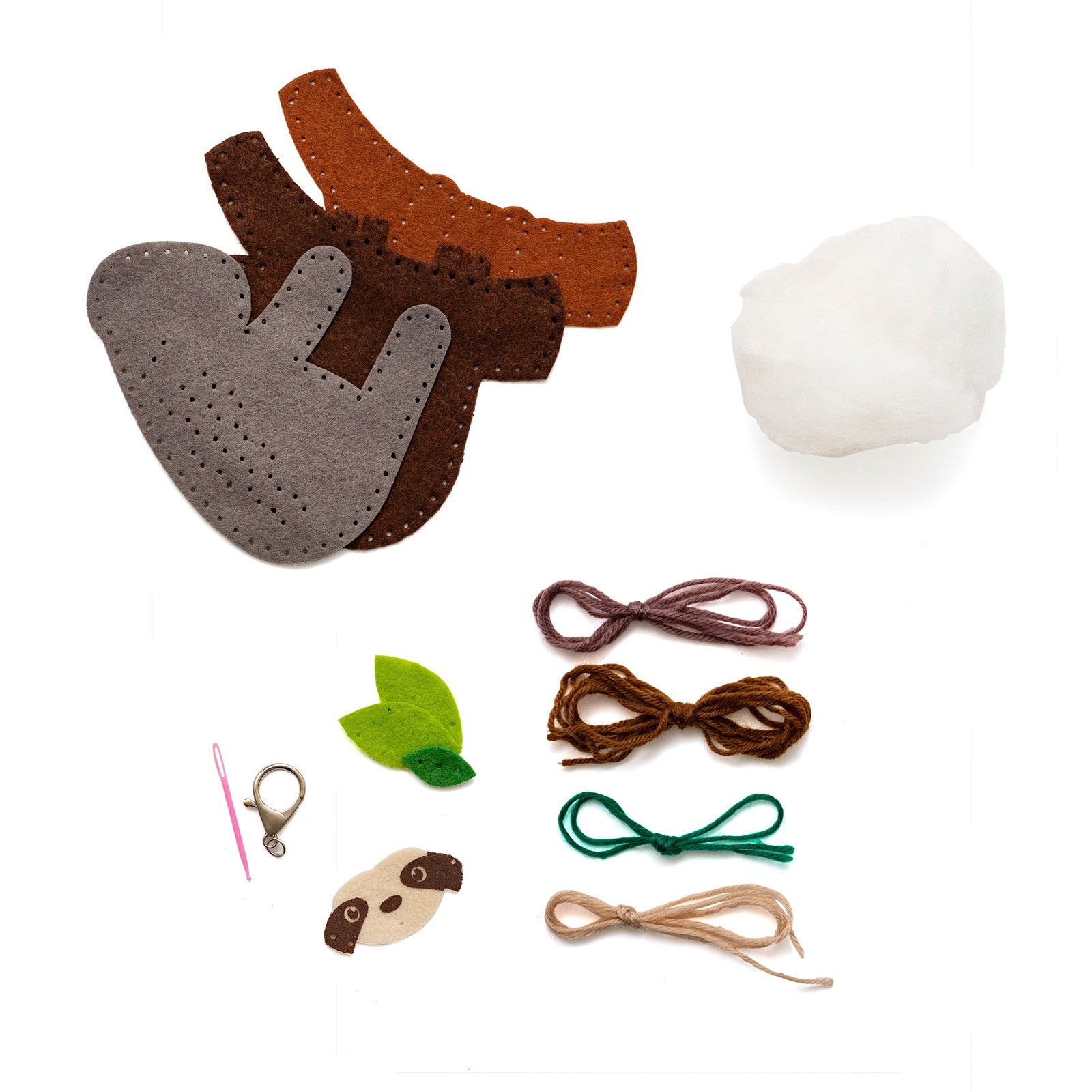 Sew Cute! Felt Sloth Keychain Kit