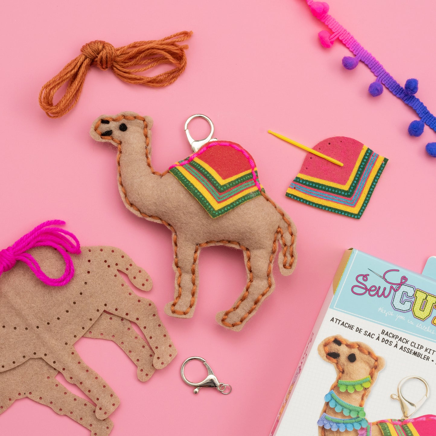 Colorbok Sew Cute Felt Keychain-Camel