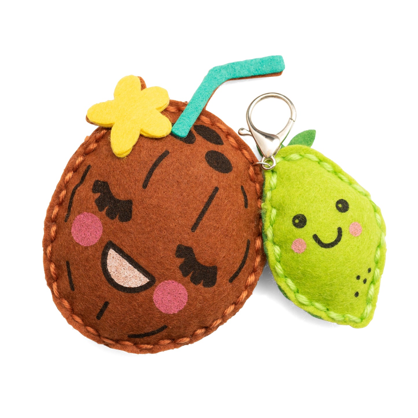 Colorbok Sew Cute Felt Keychain-Lime Coconut
