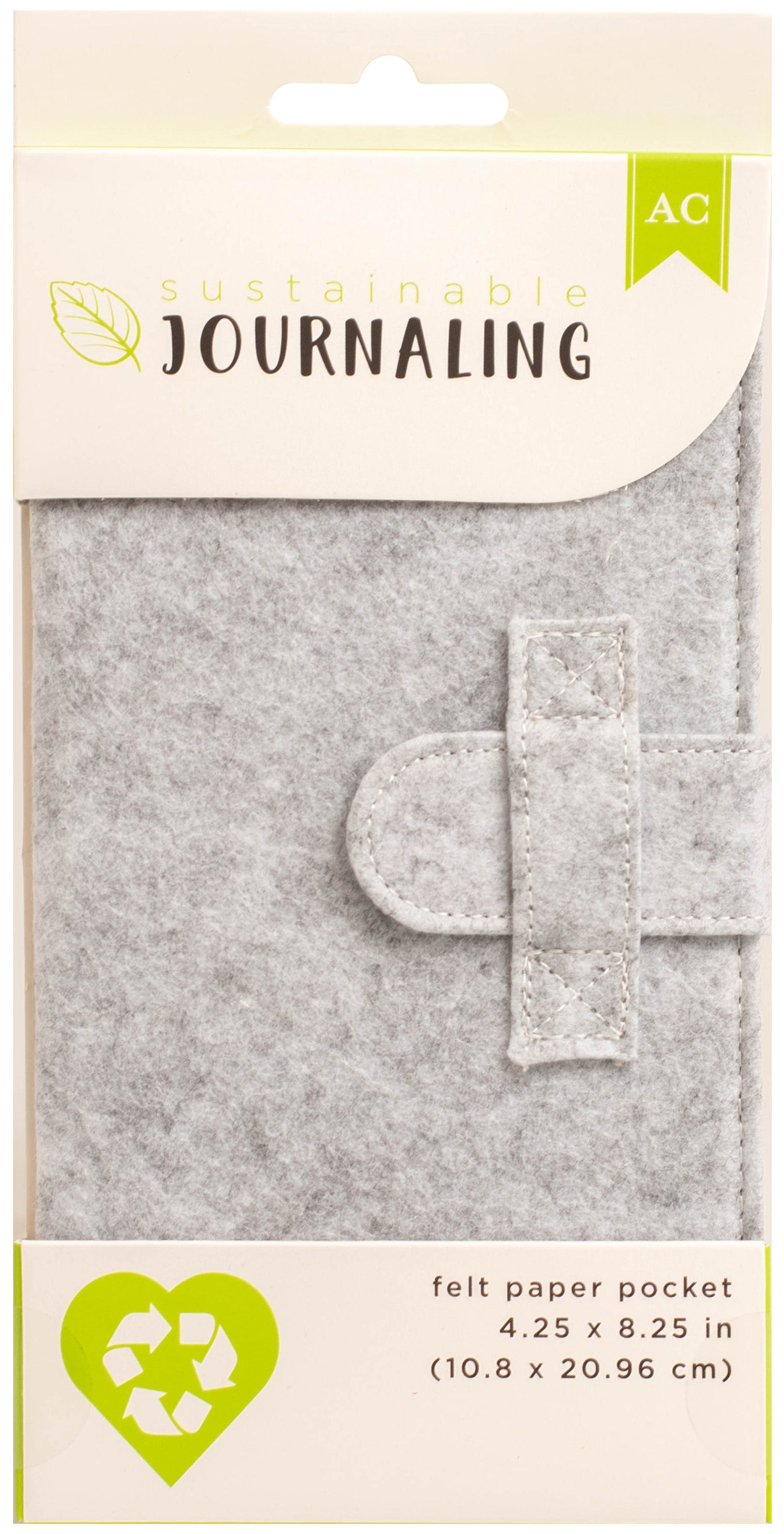AC Sustainable Journaling Felt Paper Pocket 4.25"X8.25"