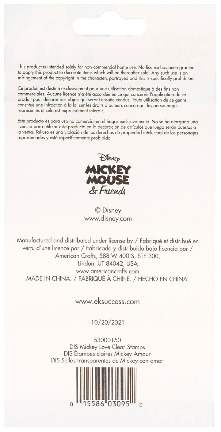 EK Disney Clear Stamps-Mickey Love