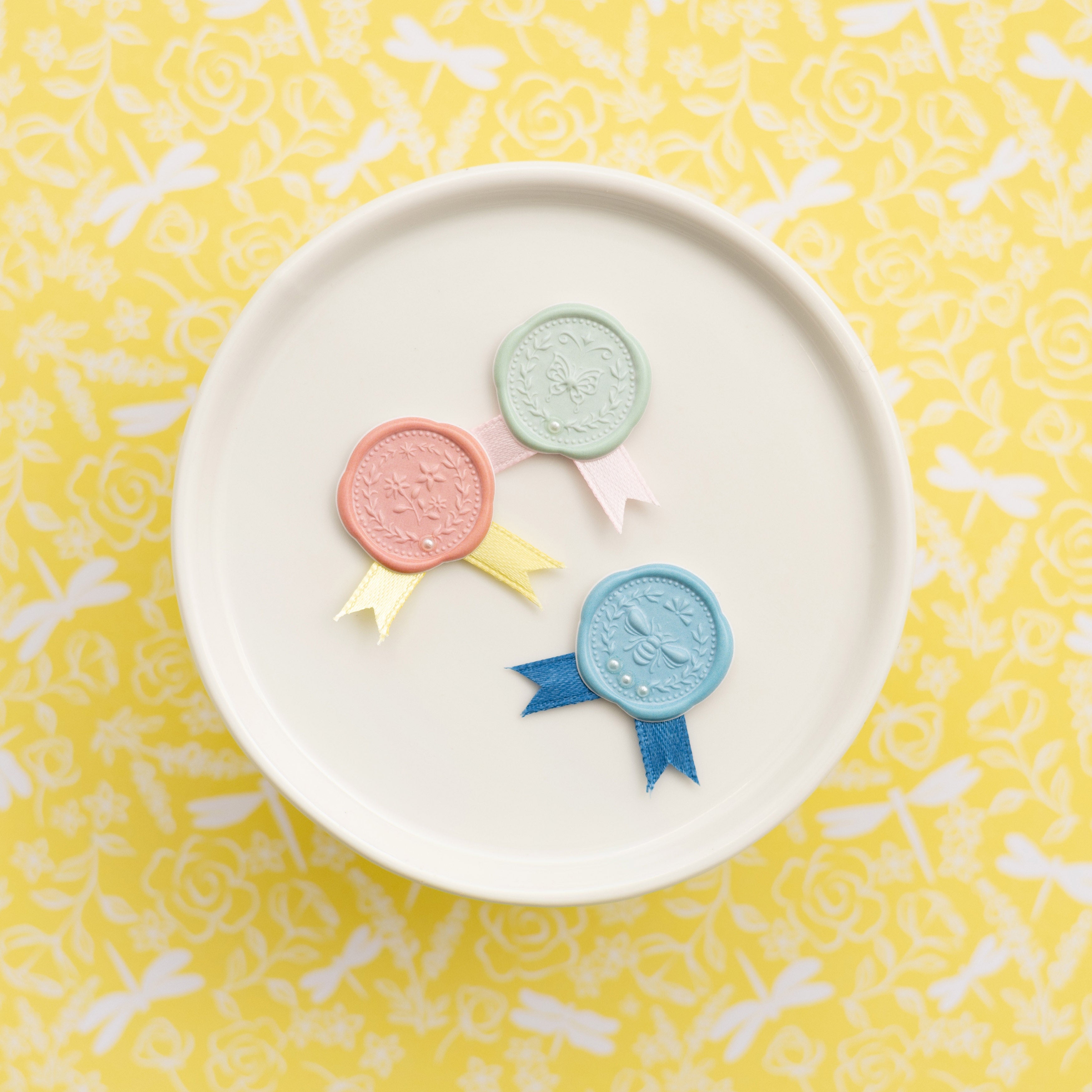 K&Company Antique Garden Seals W/Ribbon Accents 9/Pkg