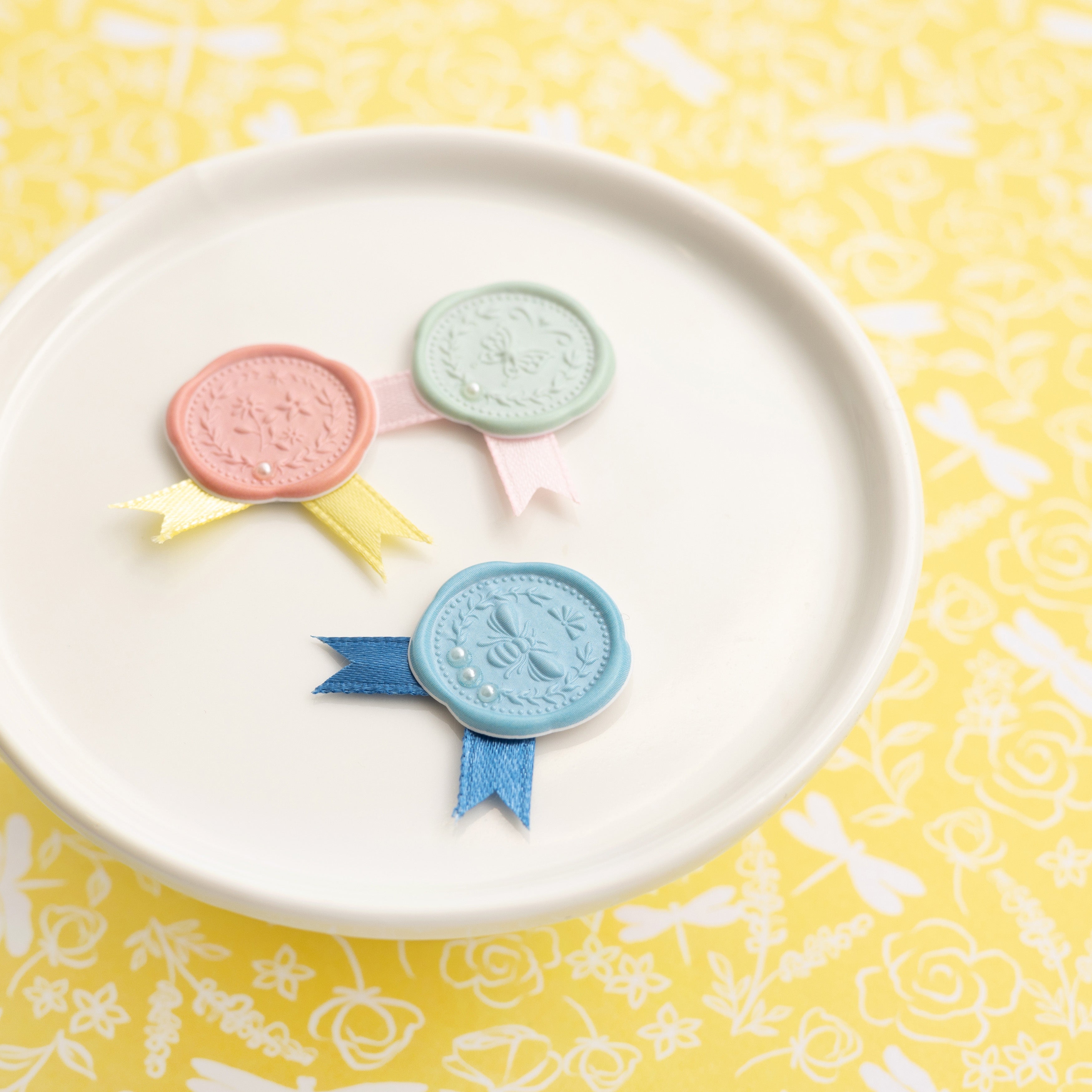 K&Company Antique Garden Seals W/Ribbon Accents 9/Pkg