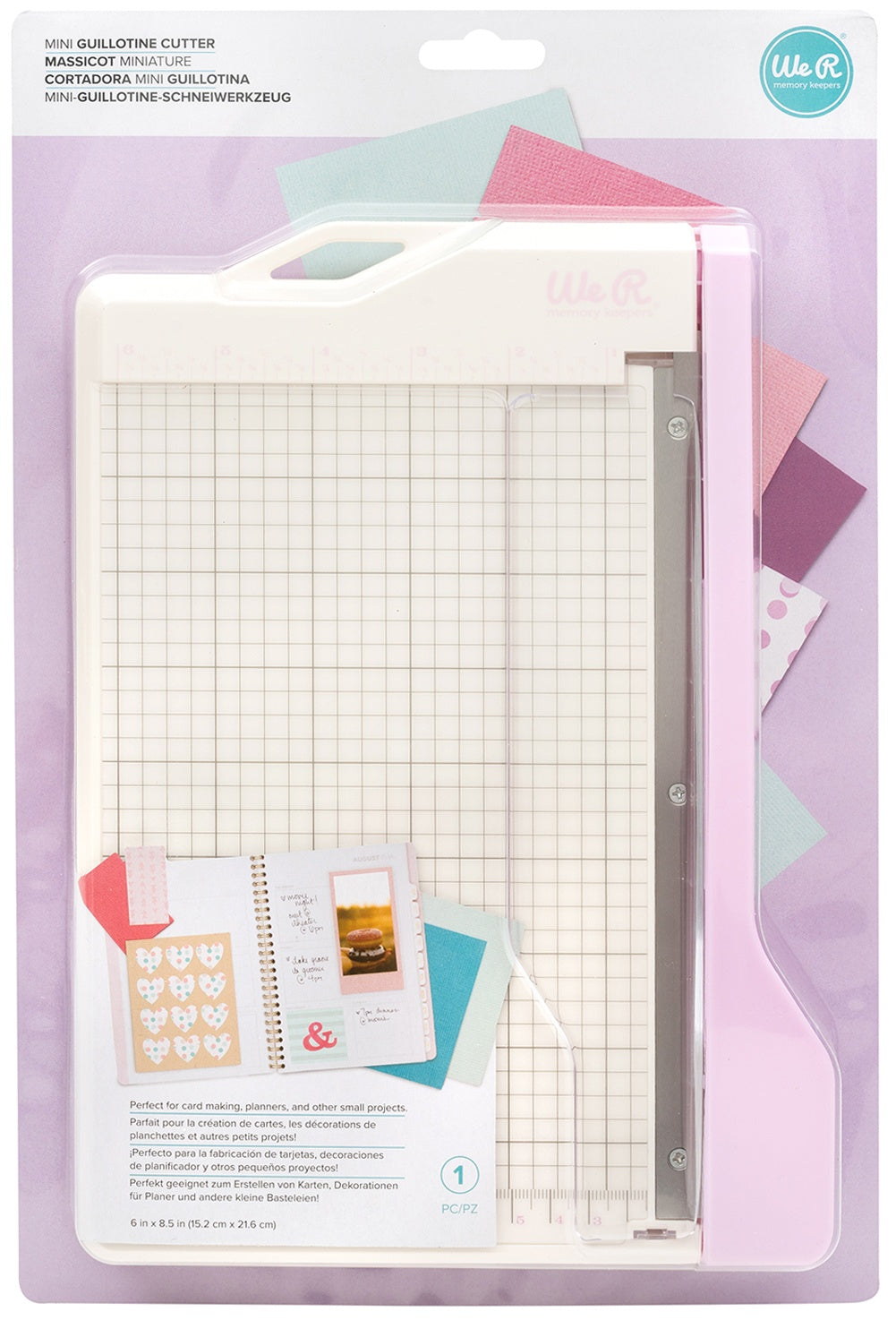 We R Memory Keepers Mini Guillotine Paper Cutter-Lilac