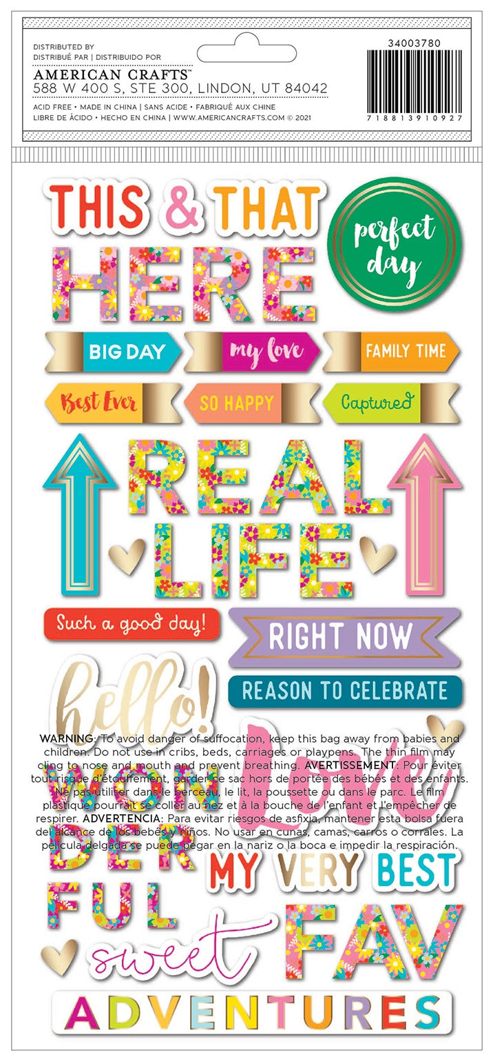 Paige Evans Splendid Thickers Stickers -This & That Phrase