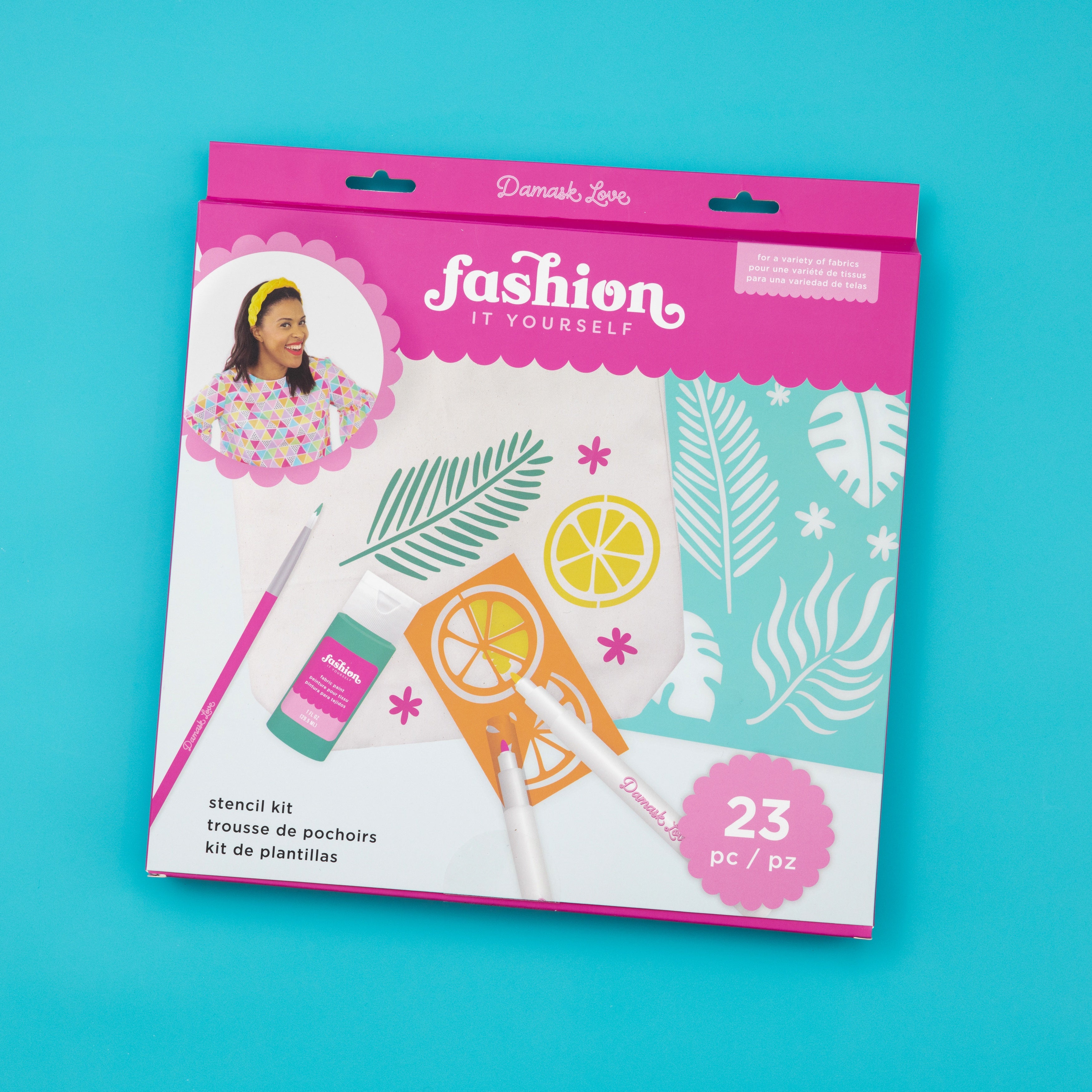 Damask Love Fabric Stencil Kit