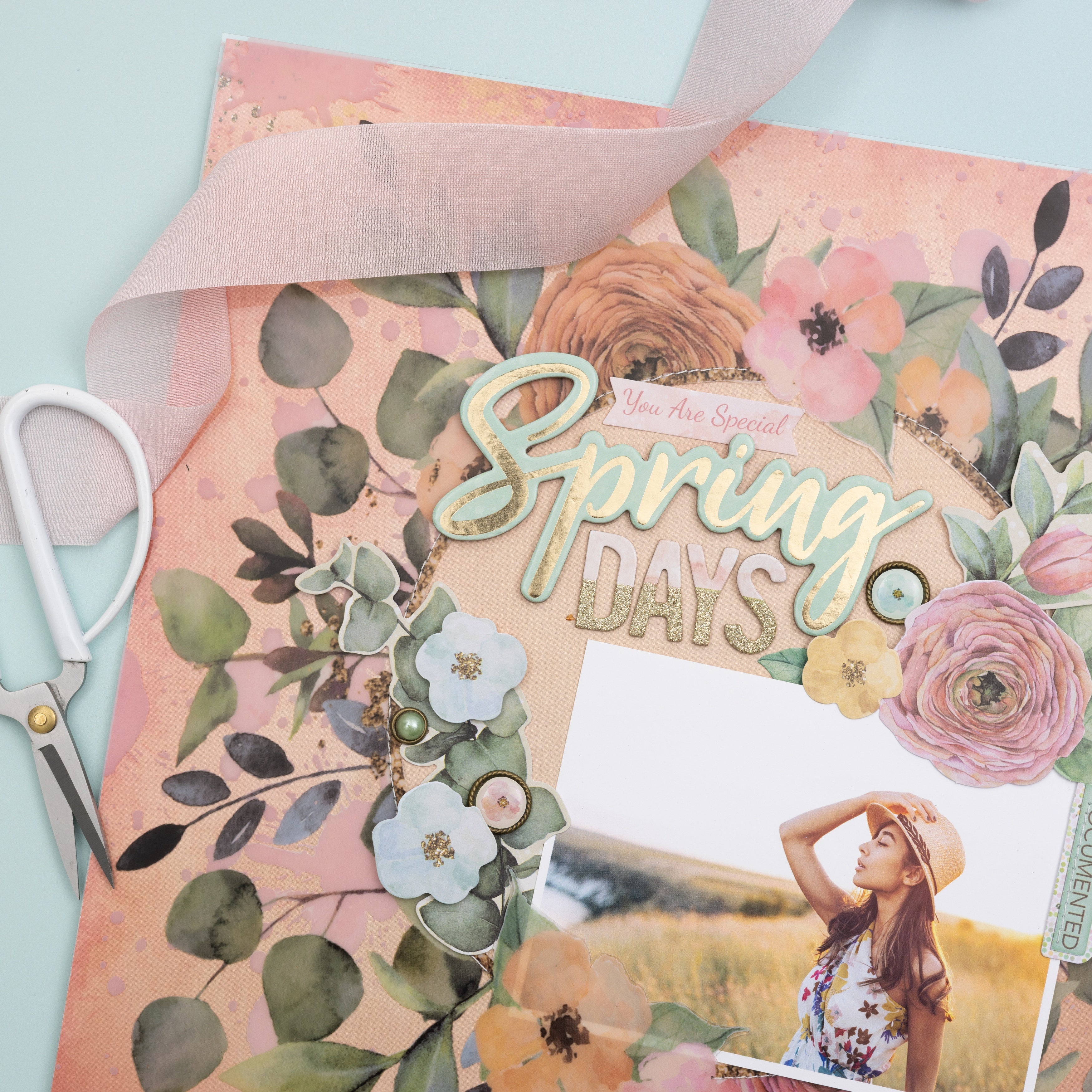 BoBunny Willow & Sage Printed Acetate 12x12" Specialty Paper Sheet
