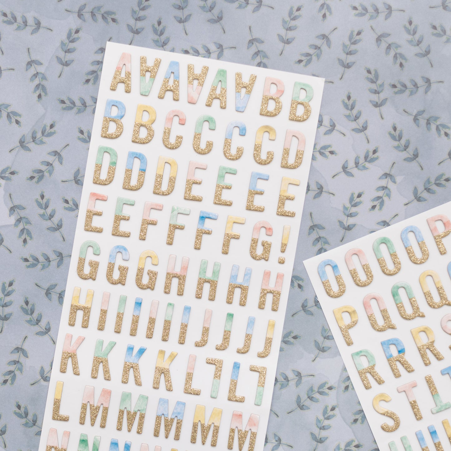 Willow & Sage Thickers Stickers 140/Pkg-Alphabet W/Gold Glitter