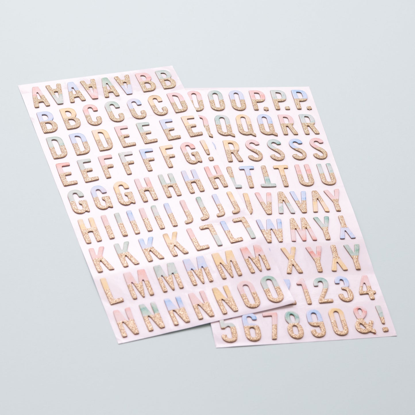 Willow & Sage Thickers Stickers 140/Pkg-Alphabet W/Gold Glitter