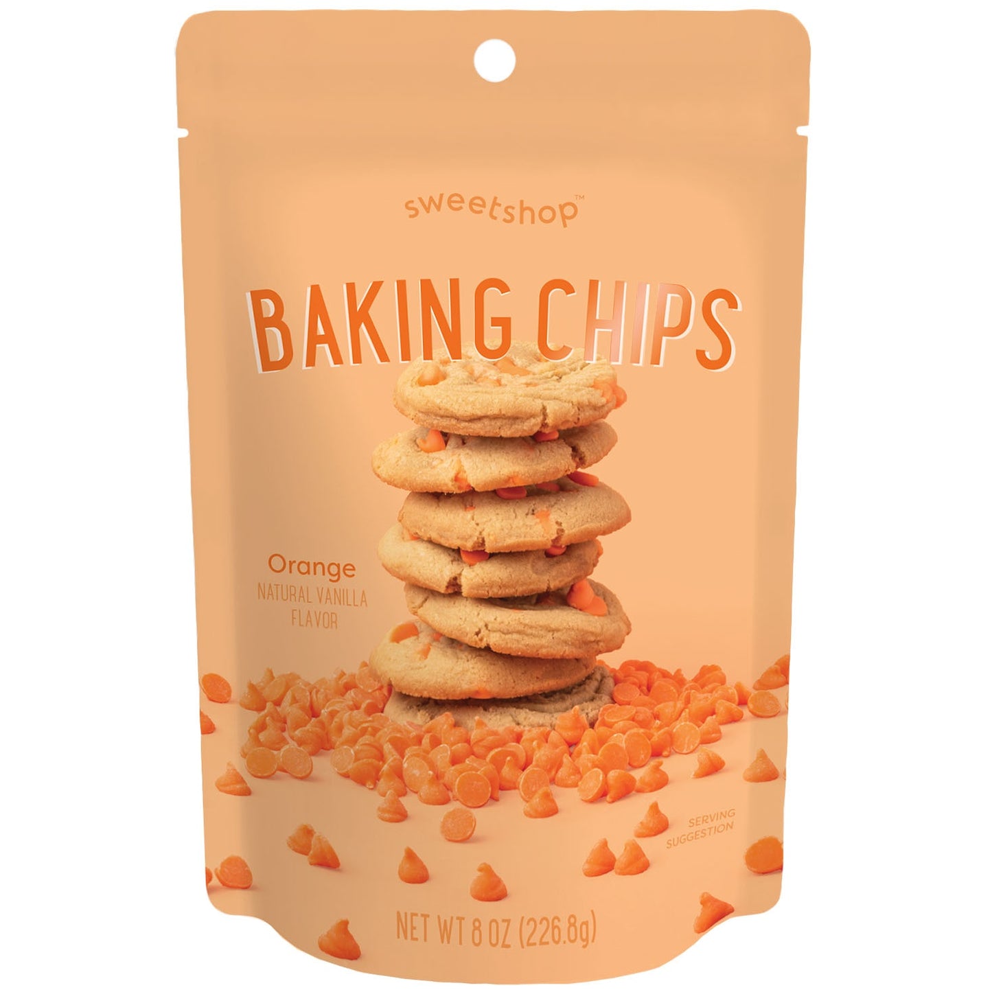 Sweetshop Baking Chips 8oz-Orange