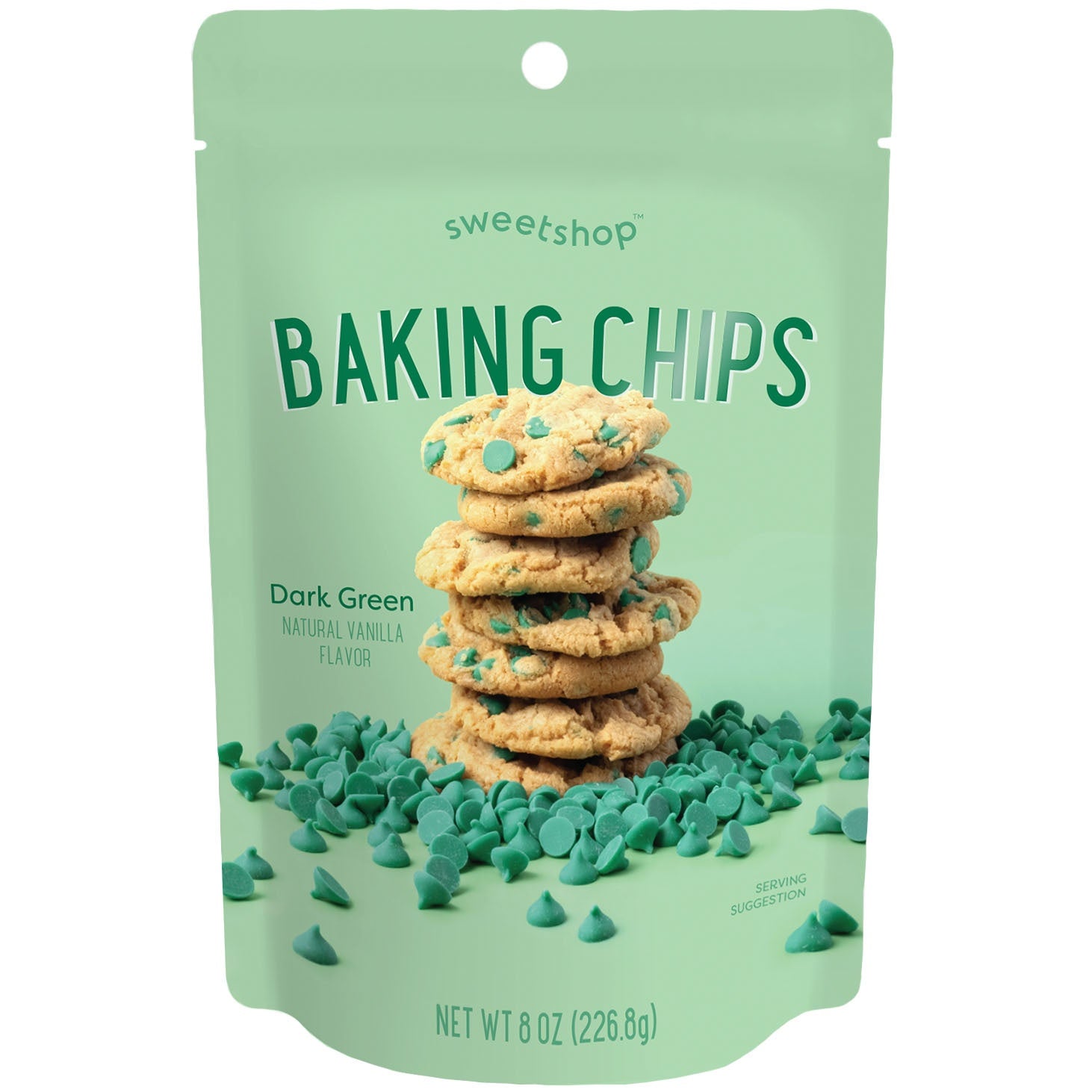 AC Sweetshop Baking Chips 8oz-Dark Green