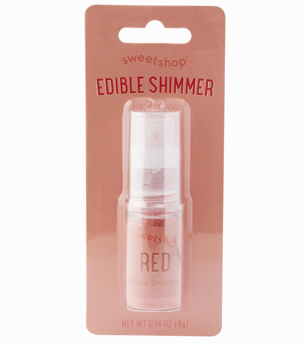 Sweetshop Edible Shimmer Dust Pump 0.14oz-Red