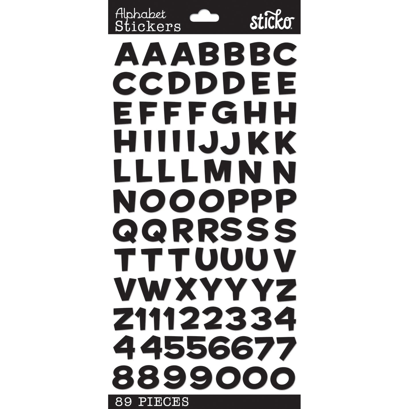 Sticko Alphabet StickersFunhouse Black Metallic American Crafts