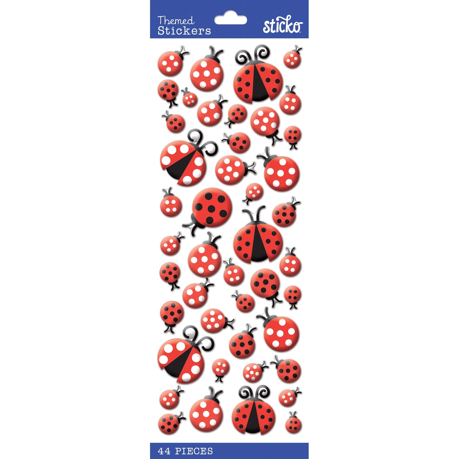 Sticko Themed Stickers - Ladybugs, 44pcs