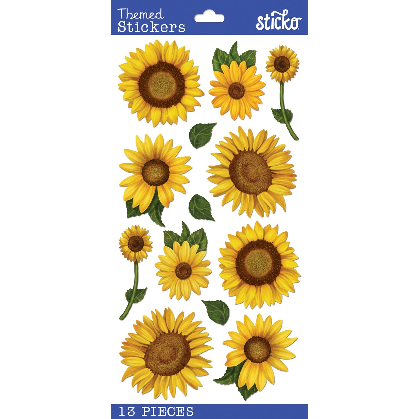 Sticko Themed Stickers-Sunflowers Vellum