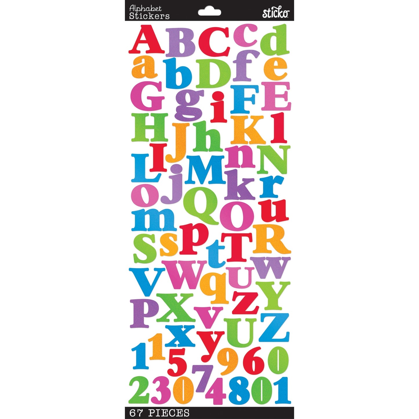 Sticko Alphabet Stickers-Multi Color Mylar