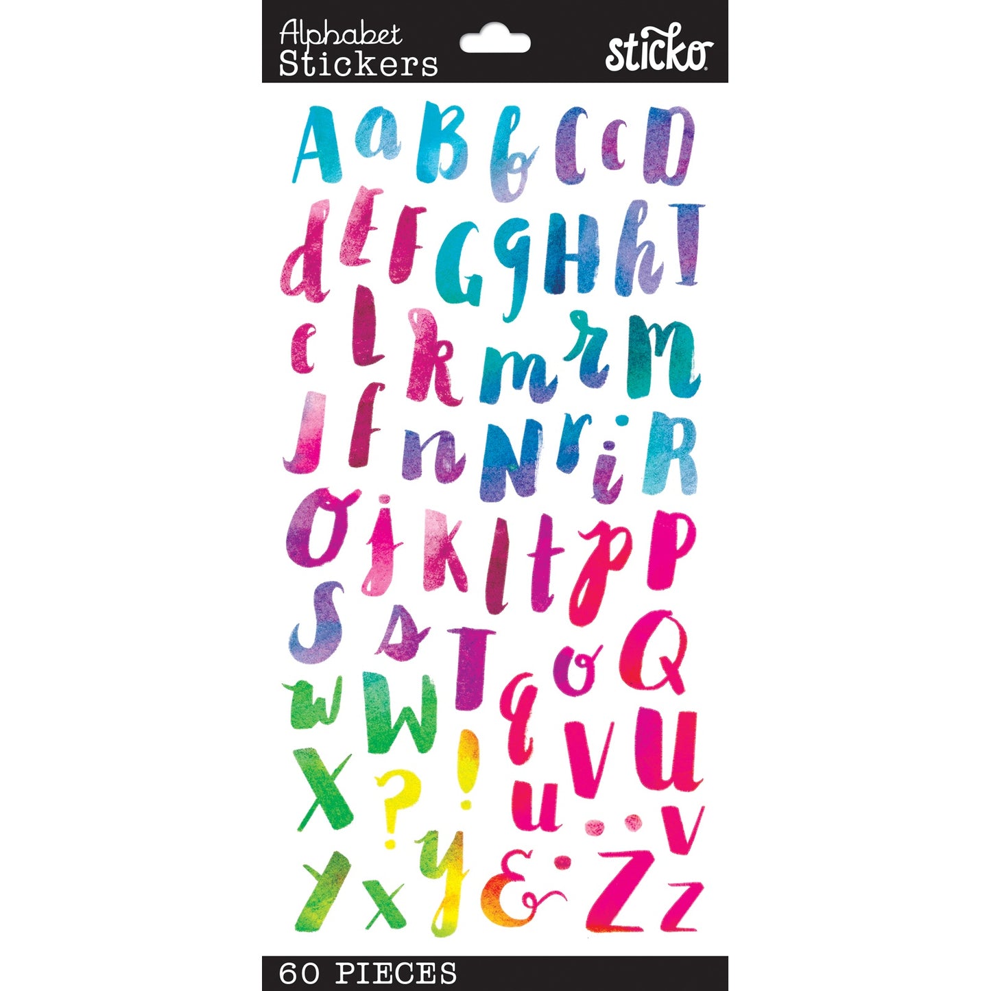 Sticko Alphabet Stickers-Watercolor