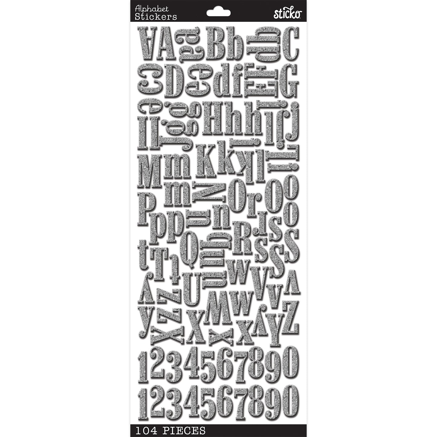 Sticko Alphabet Stickers-Multi Gasoline Alley Glitter - 015586815696