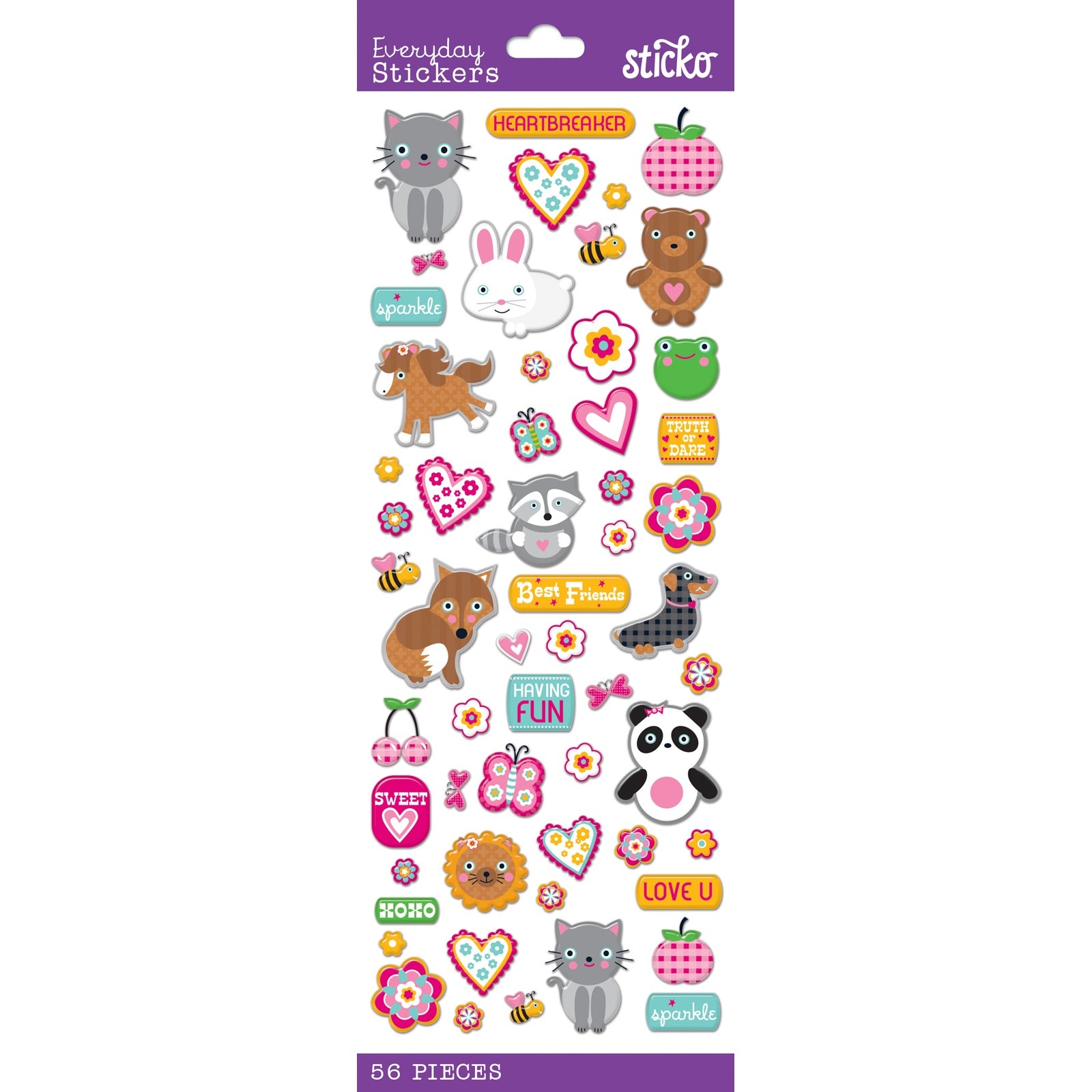 Sticko Themed Stickers - Lucy Love, 56pcs