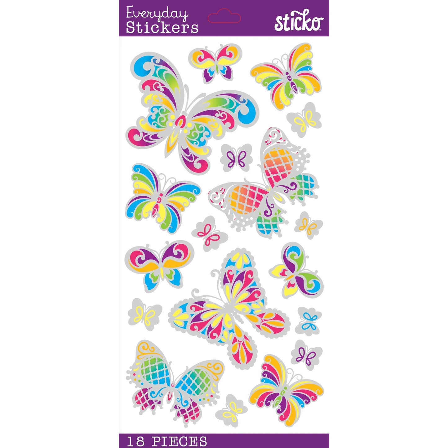 Sticko Themed Stickers-Stained Glass Butterfly