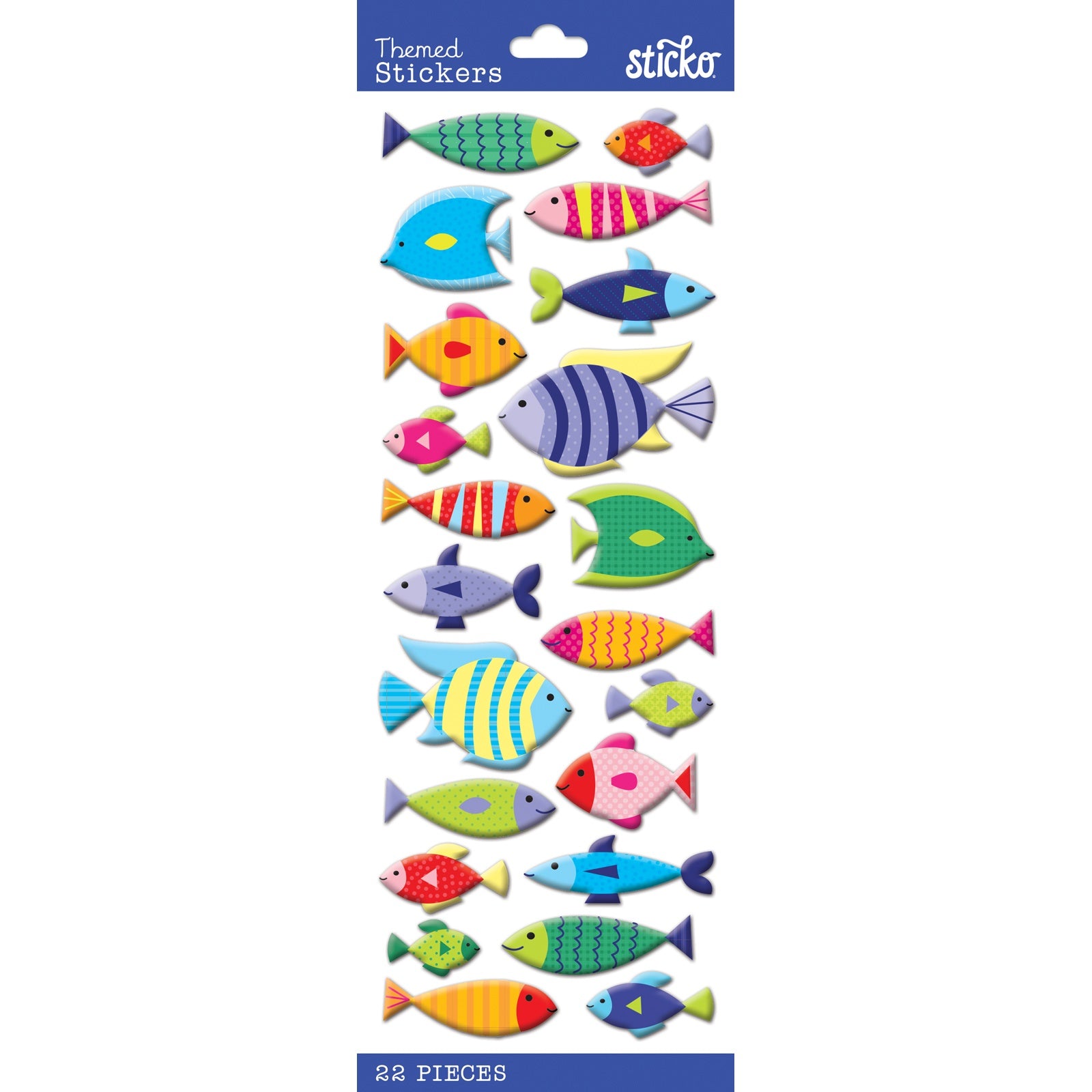 Sticko Themed Stickers - Fish, 22pcs