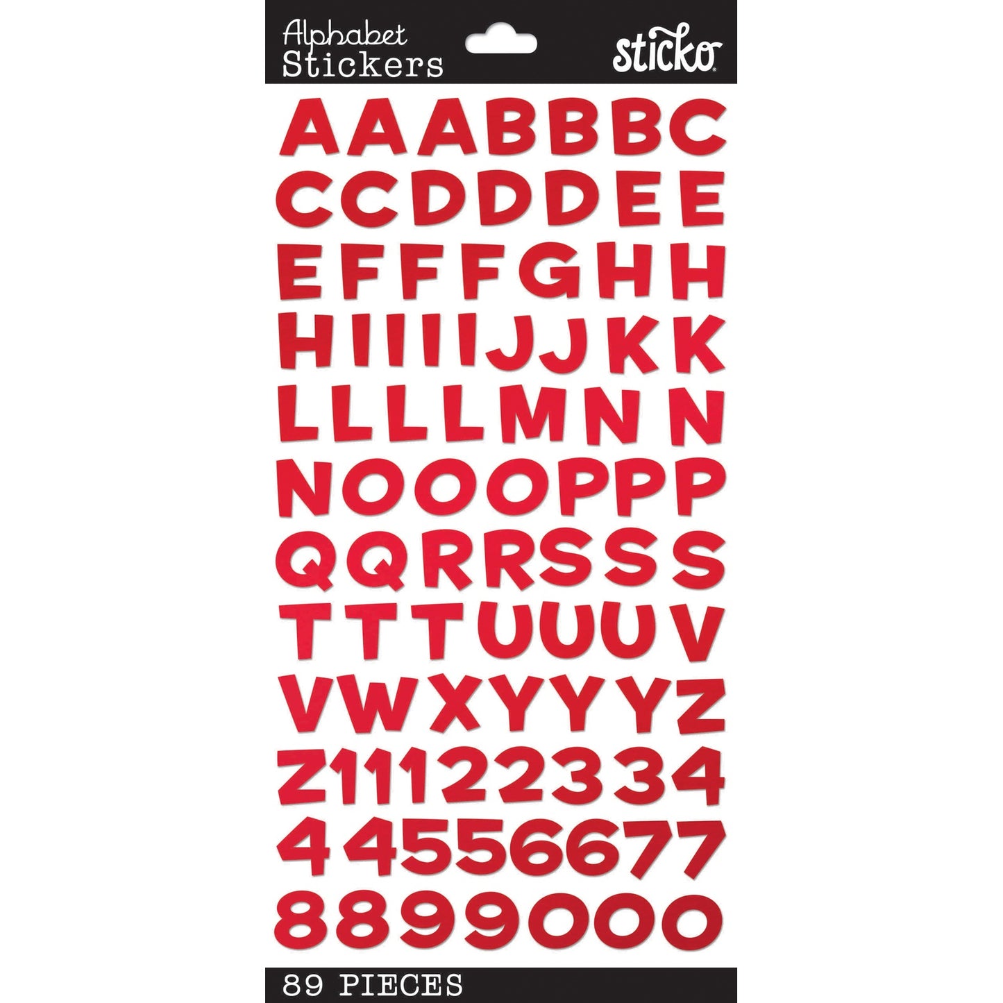 Sticko Alphabet Stickers Funhouse Red Metallic