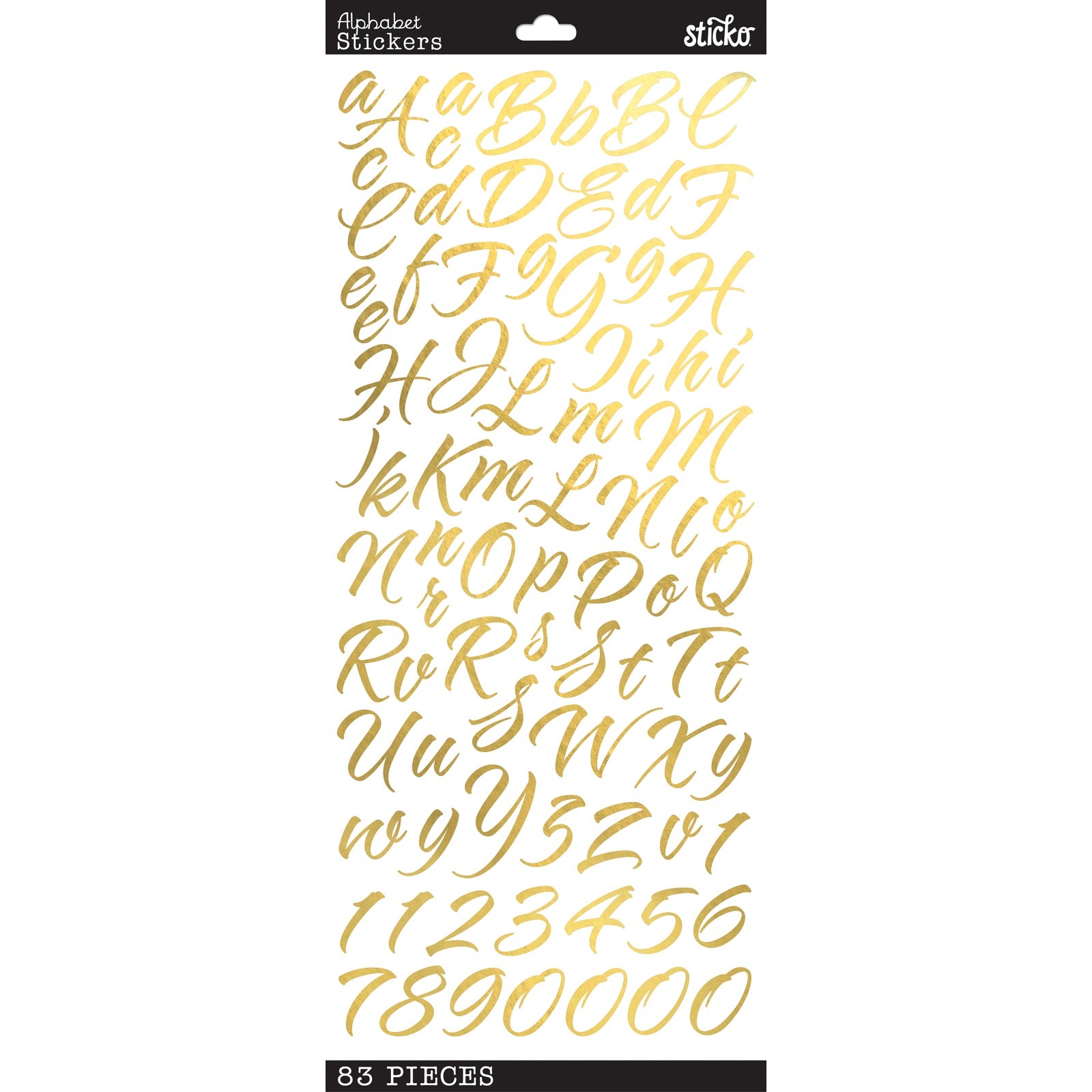 Sticko Alphabet Stickers Black Script Poster