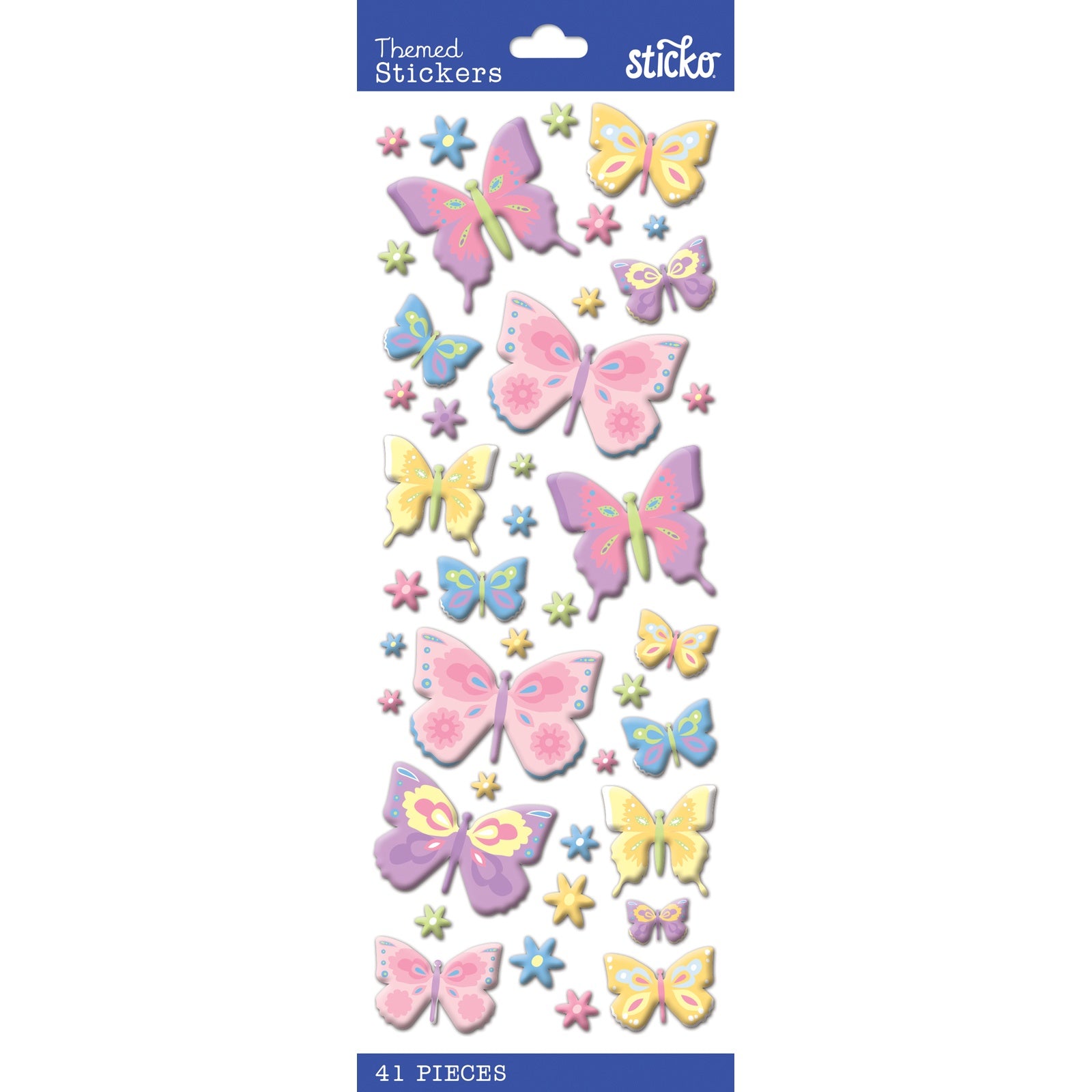 Sticko Themed Stickers - Butterflies, 41pcs
