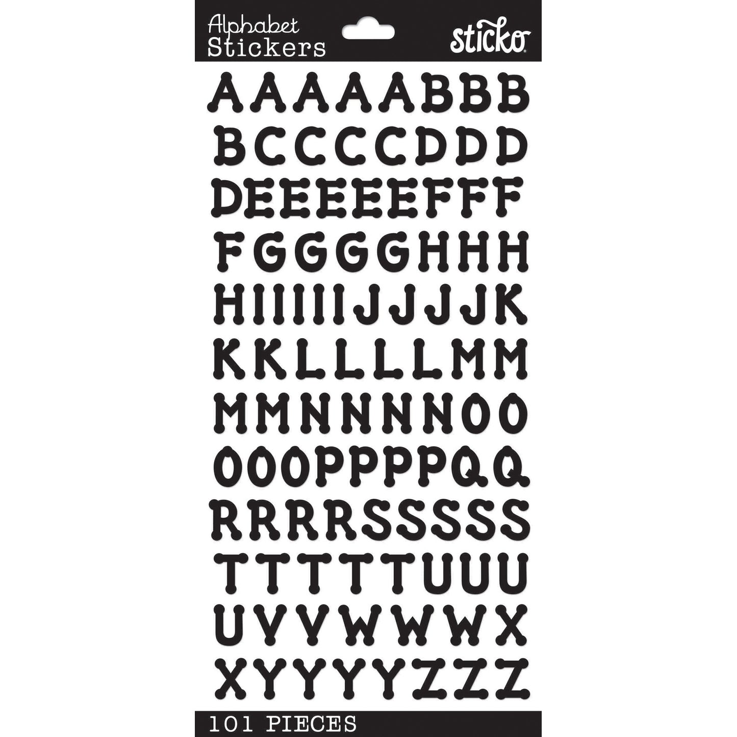 Sticko Alphabet Stickers-Black Dot Large - 015586817119
