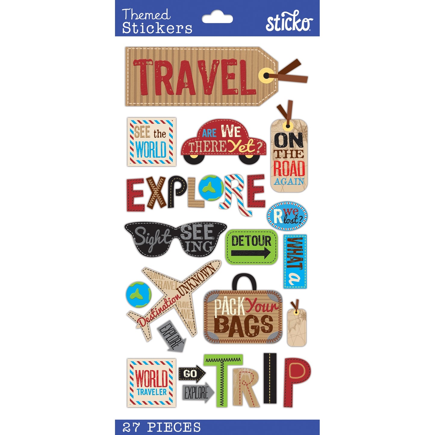 Sticko Themed Stickers-Happy Traveling