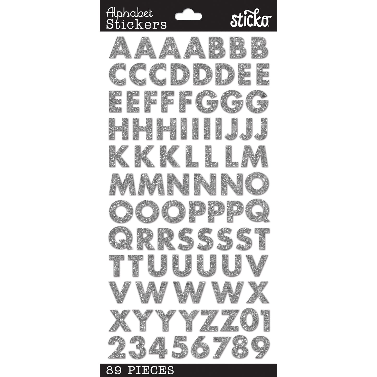 Sticko Alphabet Stickers-Fun House Black Metallic – American Crafts