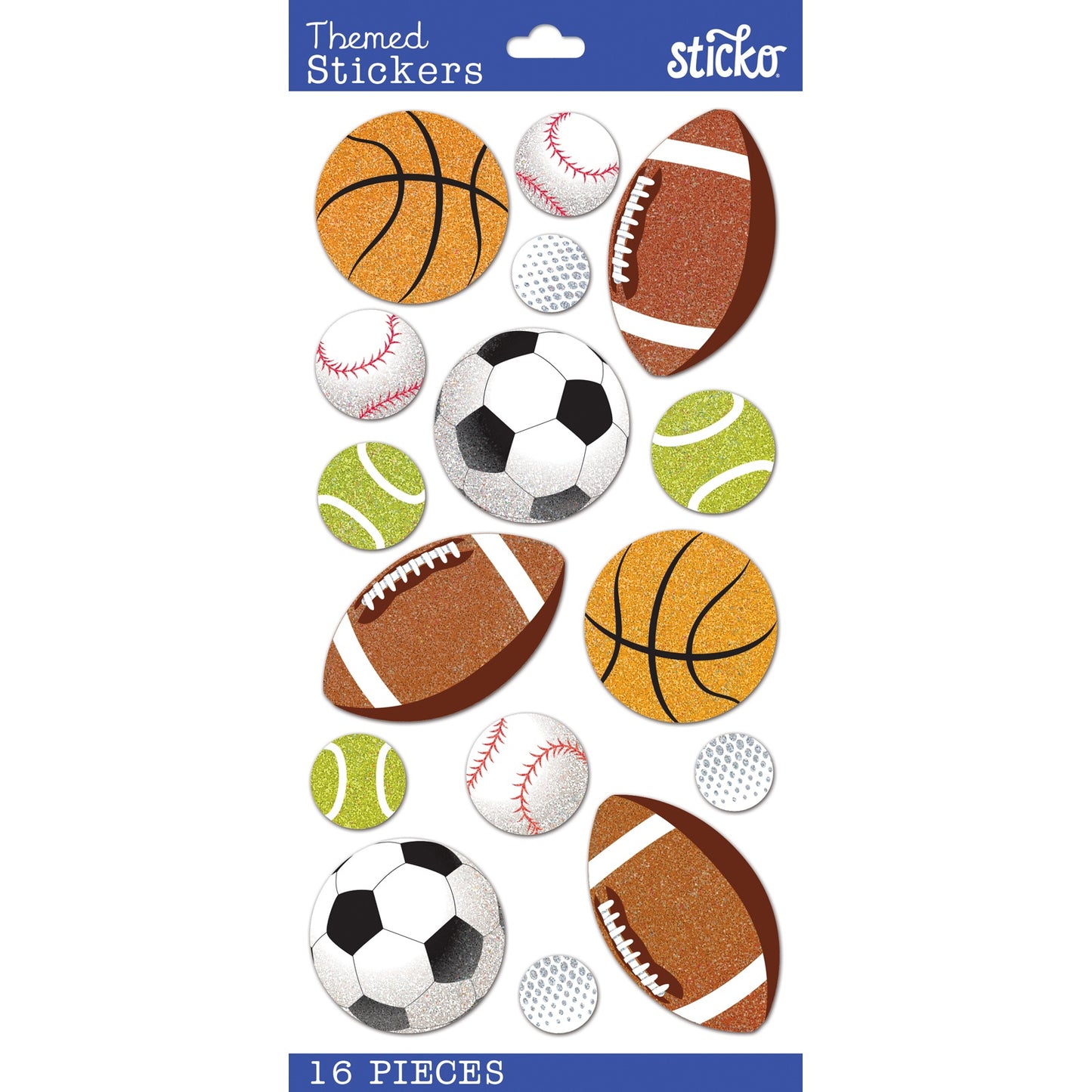 Sticko Themed Stickers-Popular Sports Balls