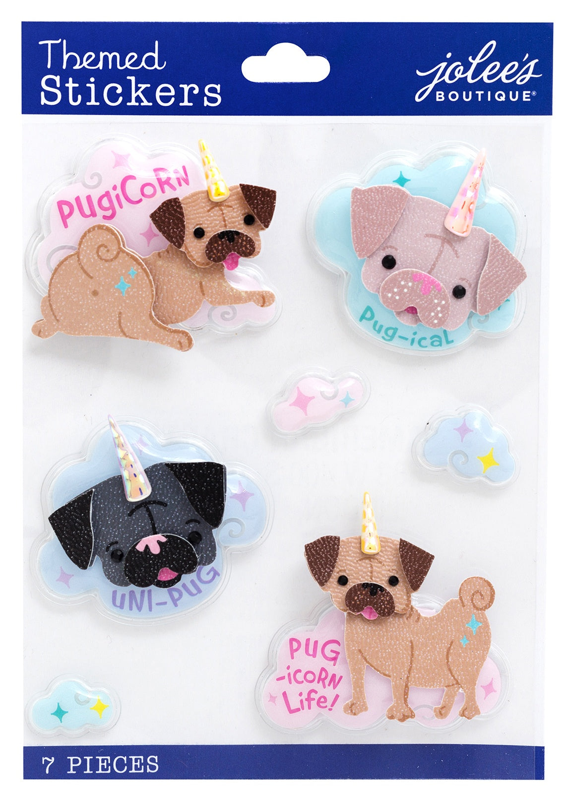 Jolee's Boutique Themed Stickers-Dimensional Pugicorn