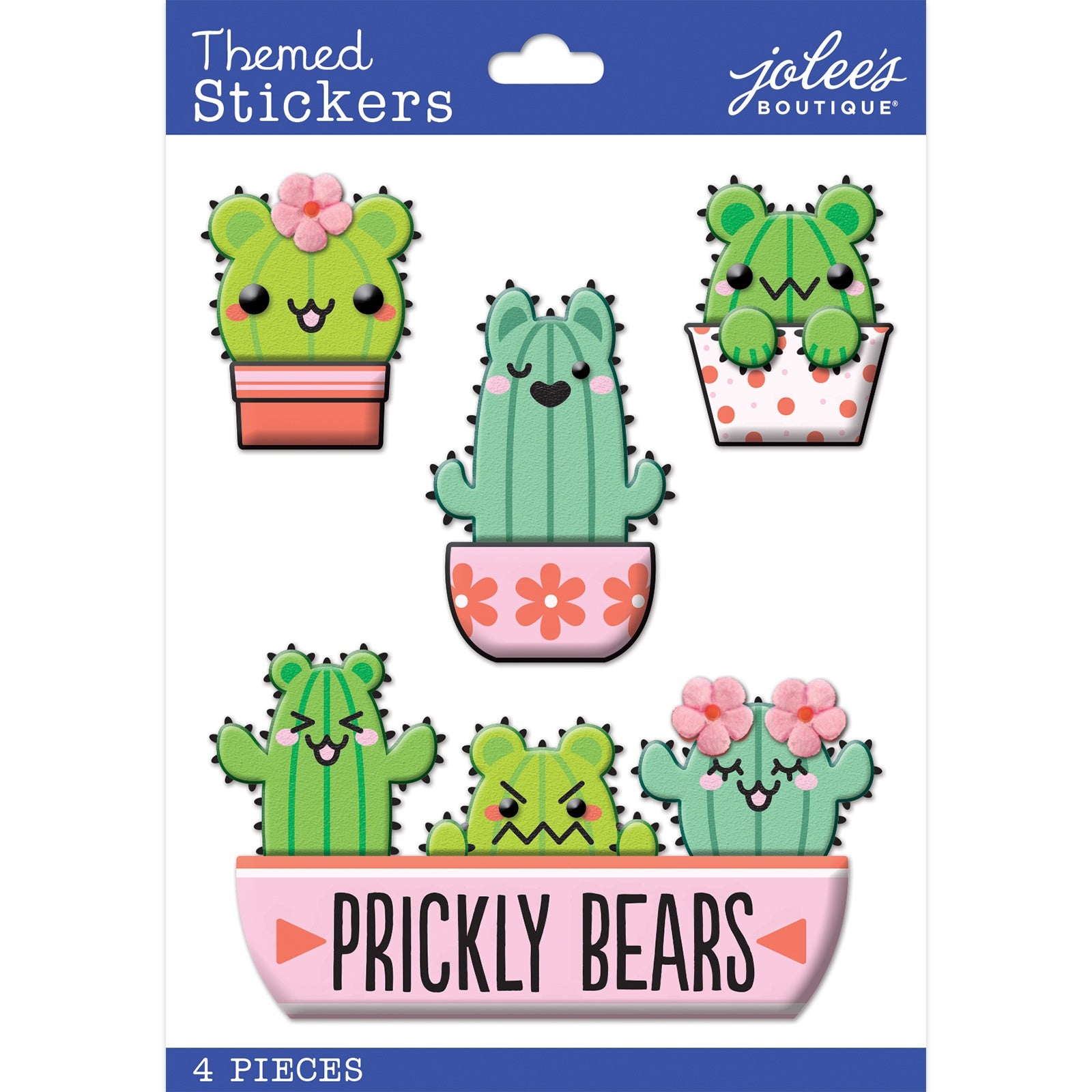 Jolee's Boutique Themed Stickers - Dimensional Prickly Bears, 4pcs