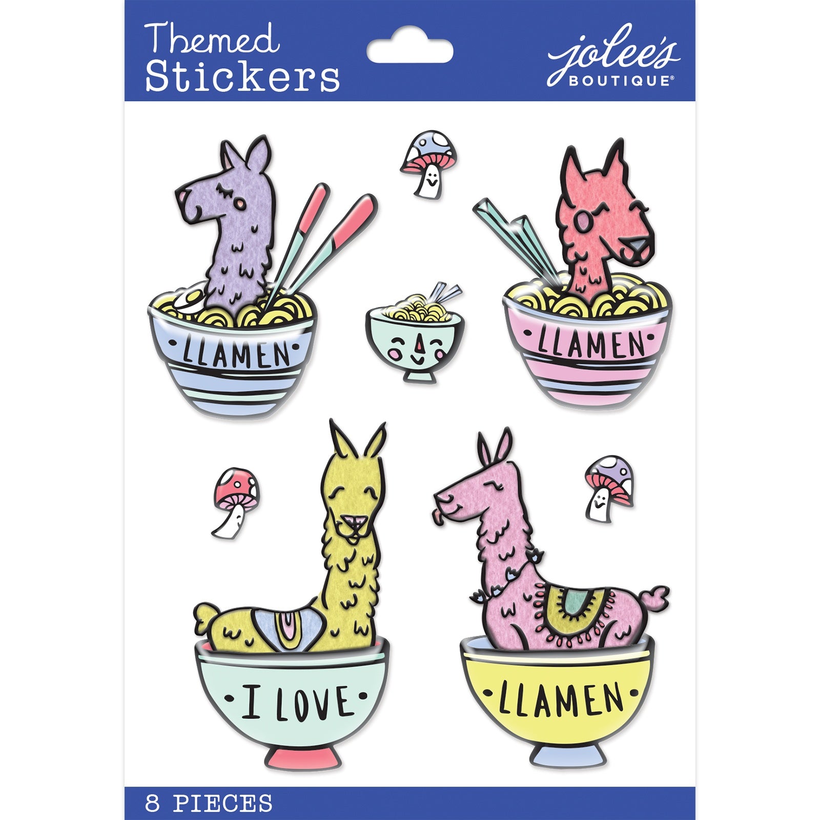 Jolee's Boutique Themed Stickers - Dimensional Llama, 8pcs