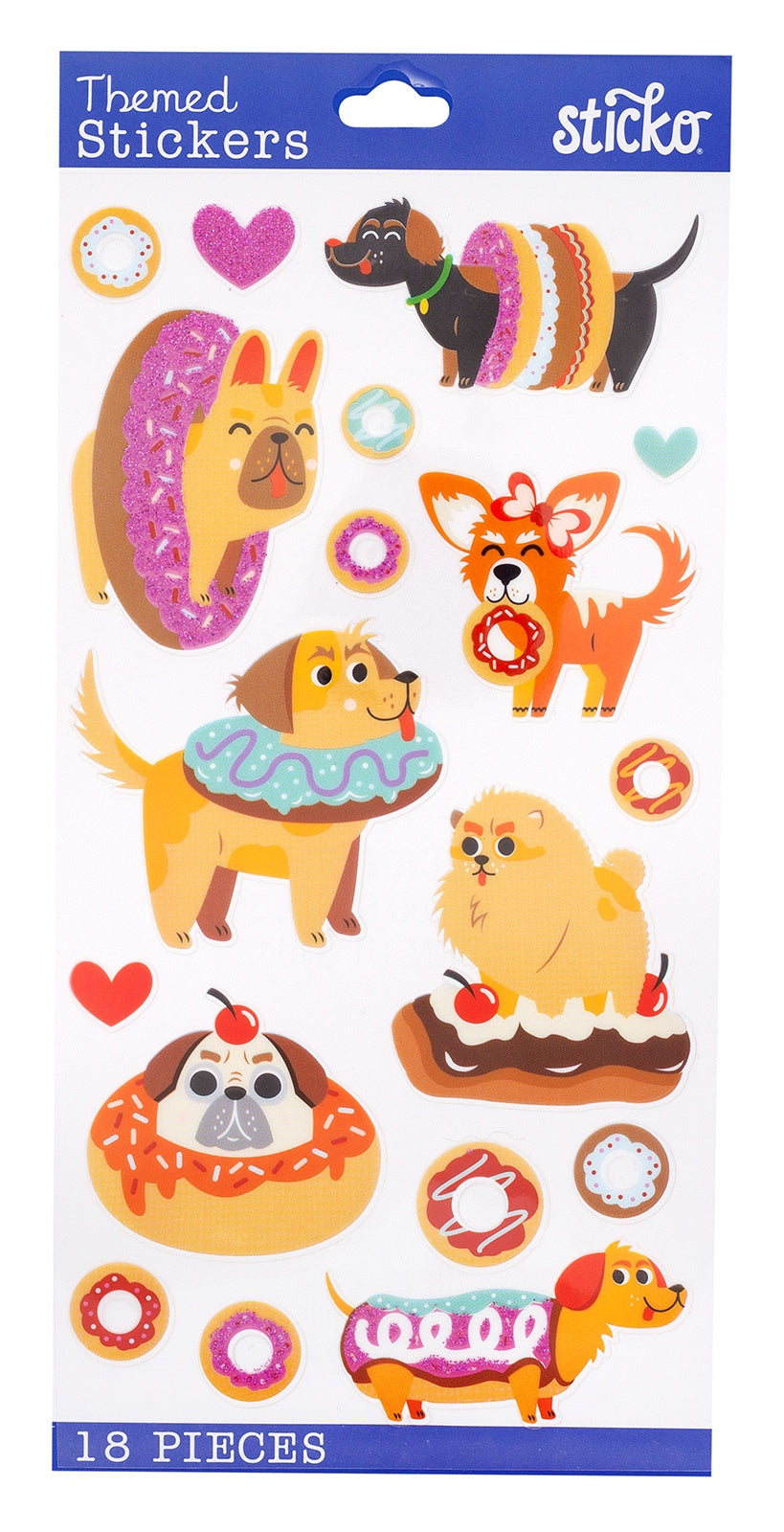 Sticko Themed Stickers-Dogs And Donuts