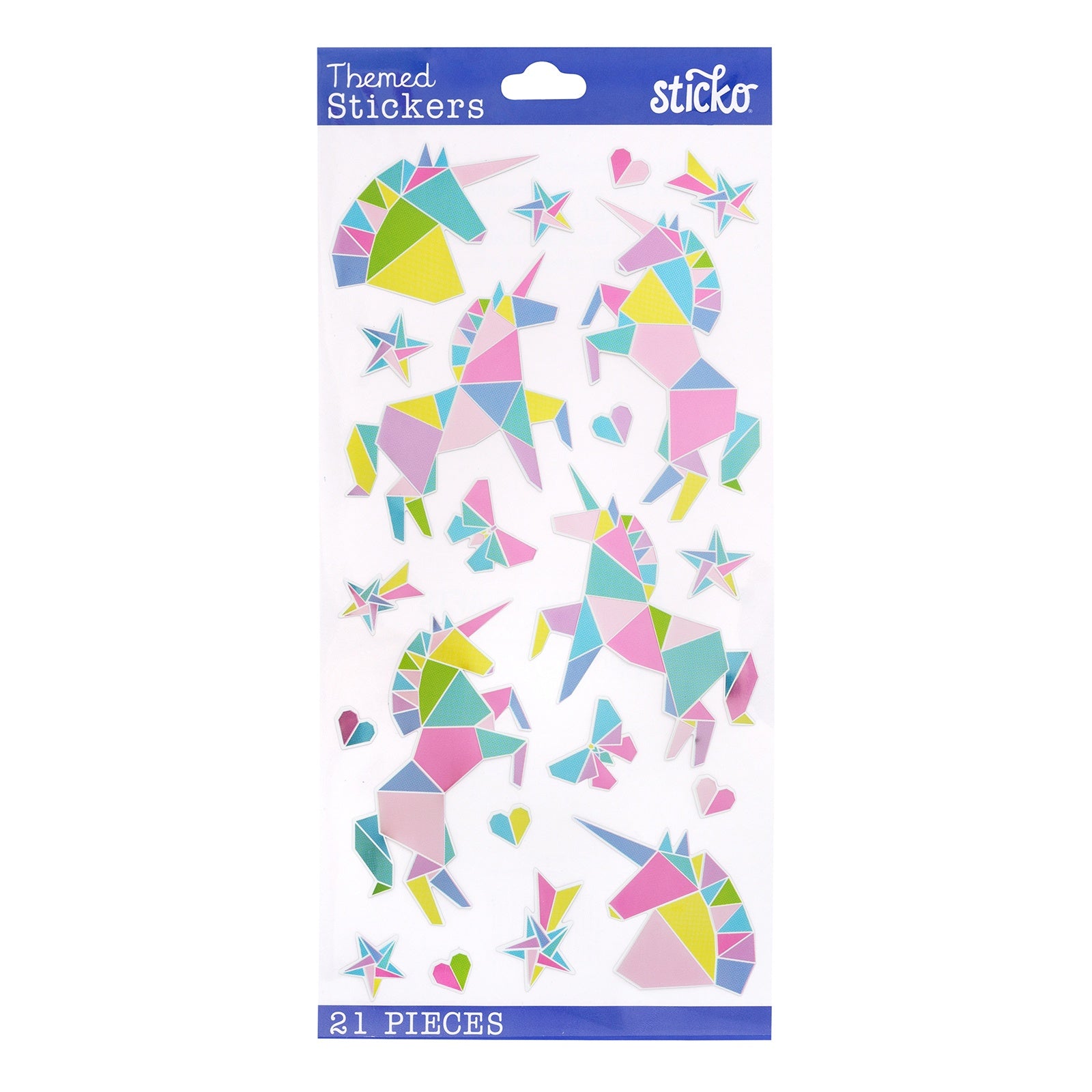 Sticko Themed Stickers - Origami Unicorn, 21pcs