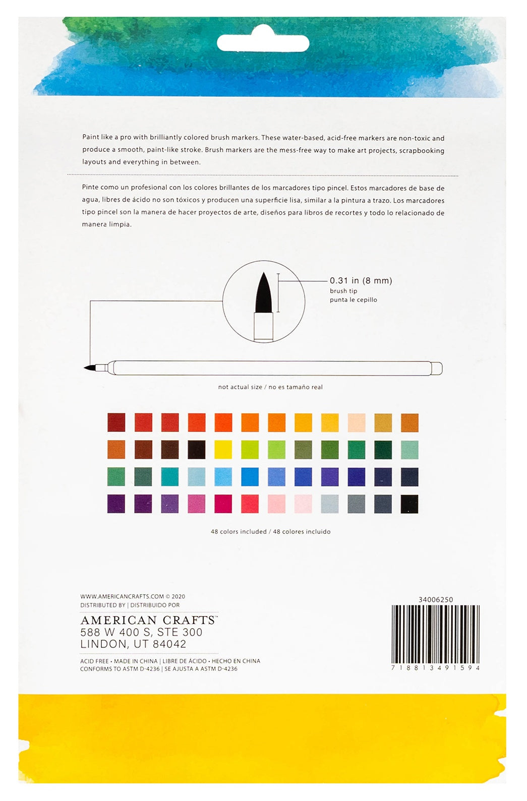 $10/mo - Finance ARTIFY 48 colors Alcohol Brush Markers, Brush