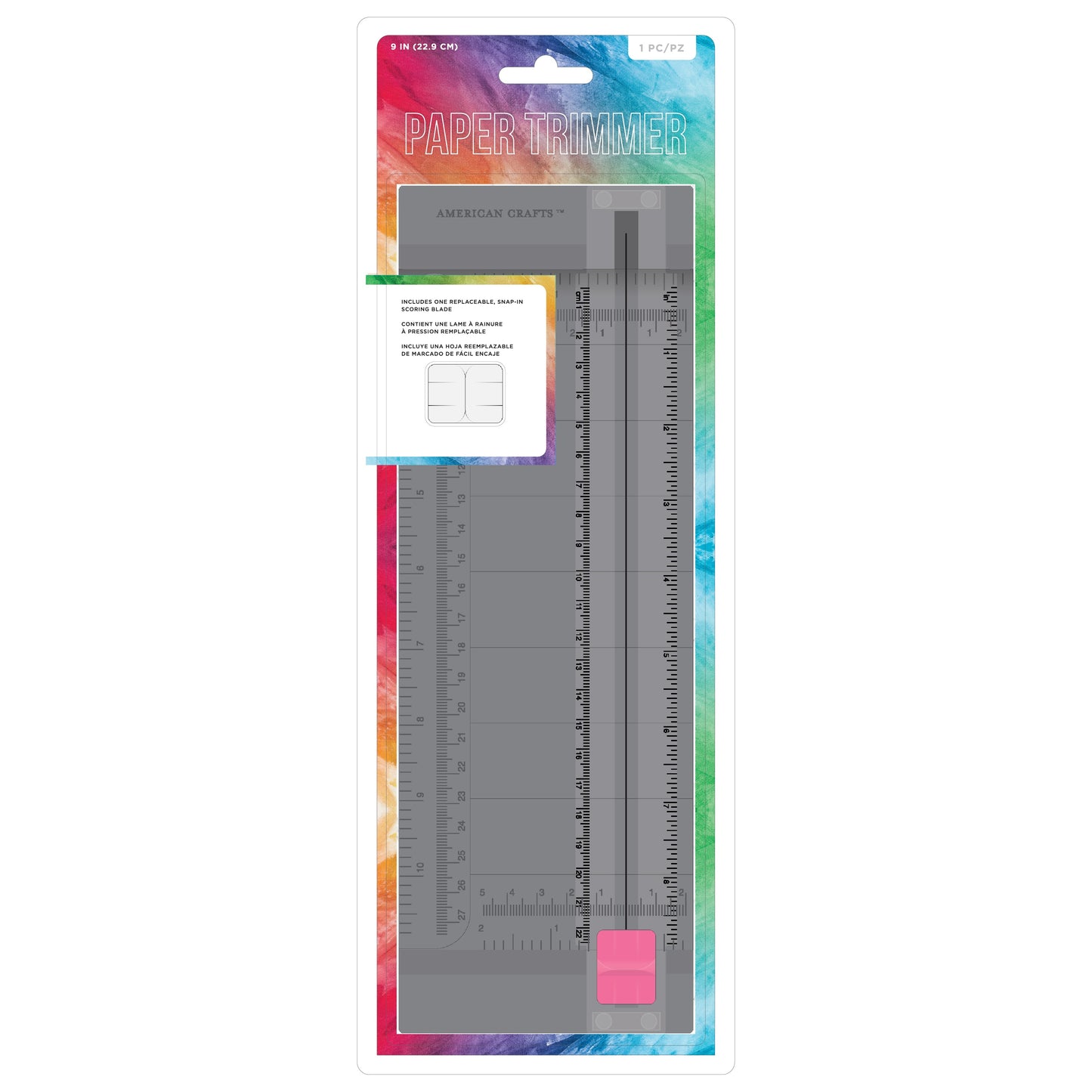 American Crafts Trimmer 9"-Rainbow Paint Swatch
