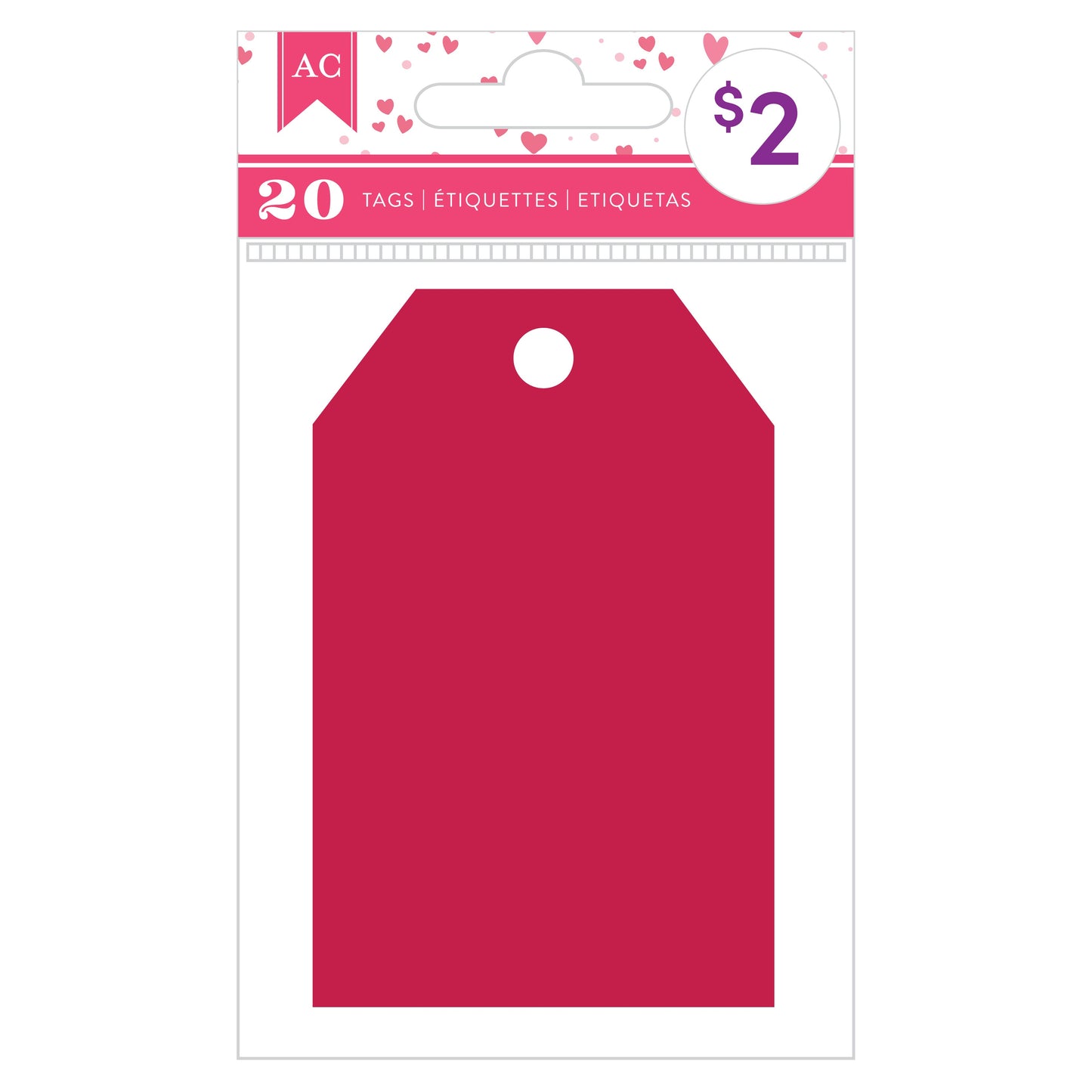 American Crafts Cardstock Tags-Red