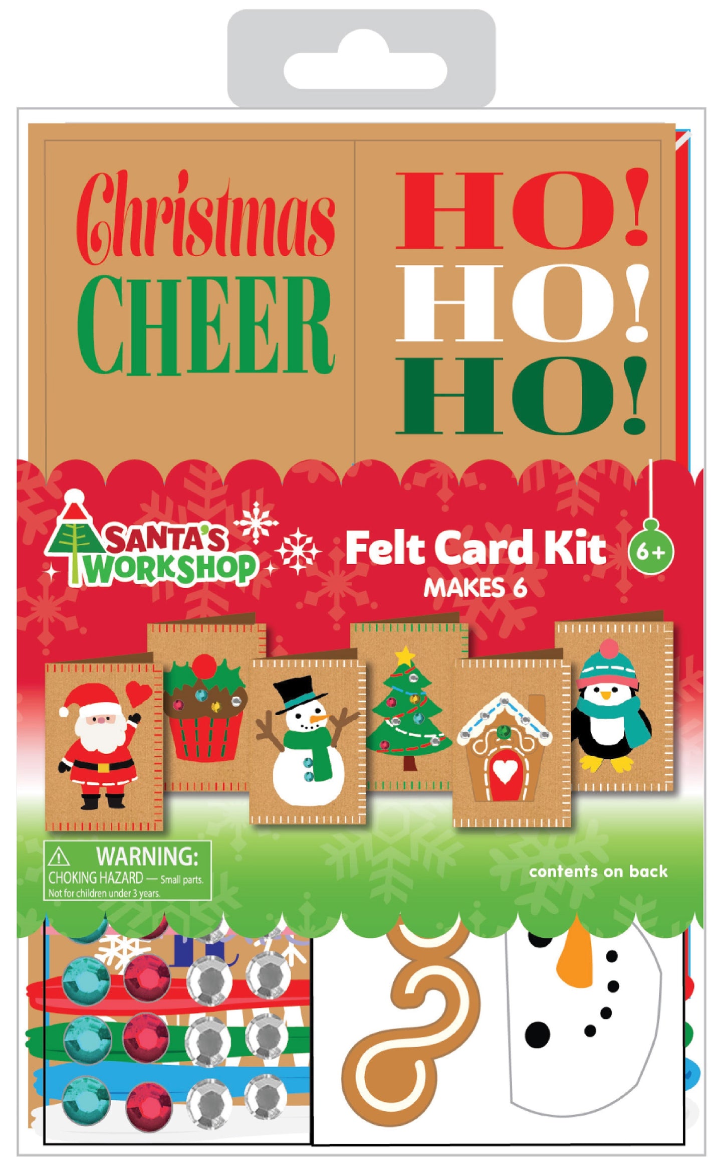 Colorbok Santa's Workshop Craft Card Making Kit-Makes 6