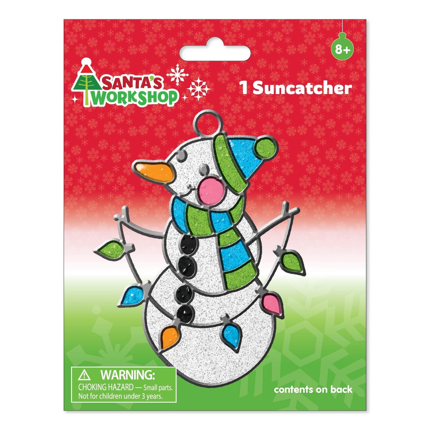 Colorbok Santa's Workshop Makit & Bakit Suncatcher Kit-Snowman